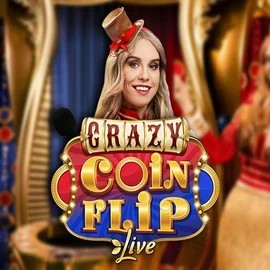 Crazy Coin Flip slot logo by Evolution at Beef Casino