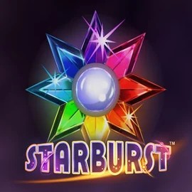Slots logo of Starburst from NetEnt at Beef Casino