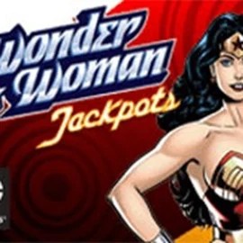 Wonder Woman Jackpots online game logo by Amaya on beefscasino.net